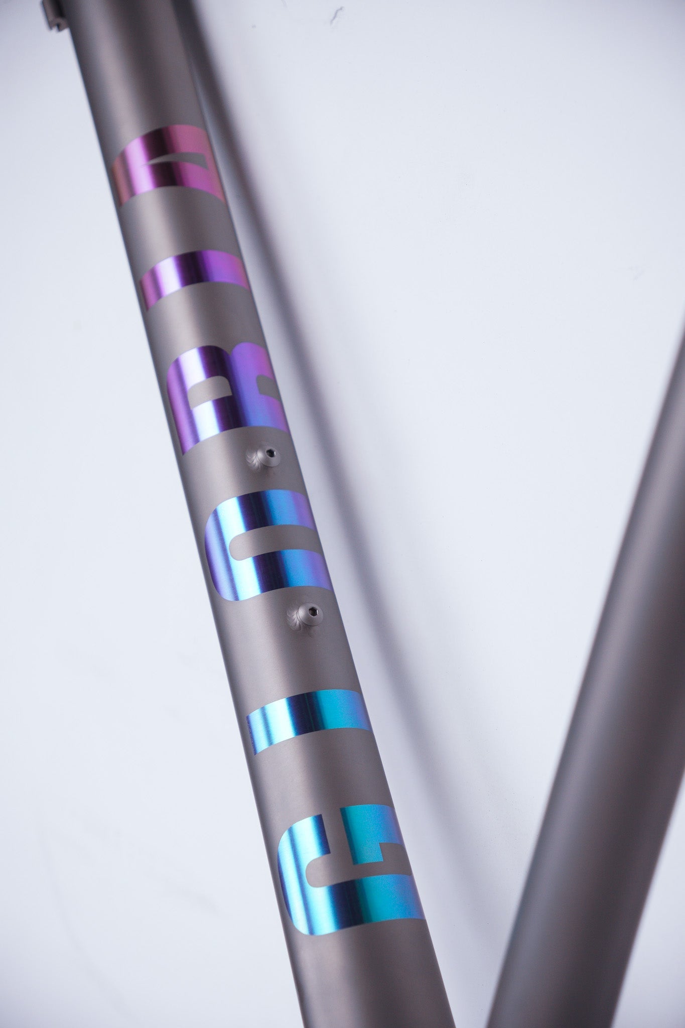 Anodised titanium frame