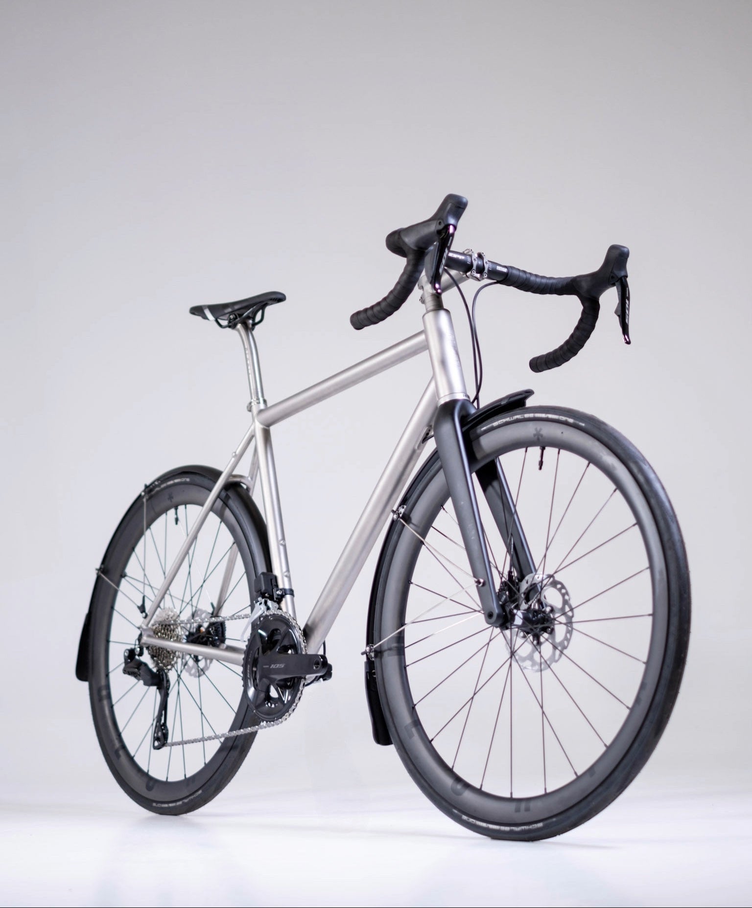 Titanium All-Road with Mudguards